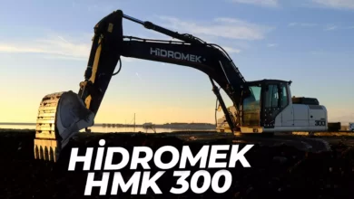 Hidromek HMK300 önden çekilmiş hali